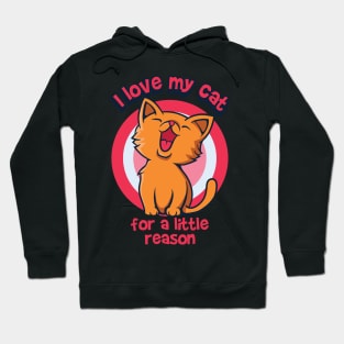 I love my cat for a little reason Hoodie